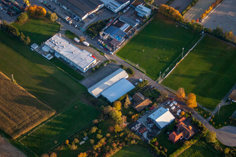 Quartier Billigheim in Billigheim-Ingenheim dans le département Rhénanie-Palatinat, Allemagne d'en haut