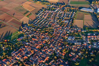Vue aérienne de Rue de la gare à Rohrbach dans le département Rhénanie-Palatinat, Allemagne