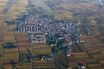Vue aérienne de Vue des rues et des maisons dans les quartiers résidentiels à le quartier Nußdorf in Landau in der Pfalz dans le département Rhénanie-Palatinat, Allemagne