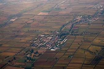 Walsheim dans le département Rhénanie-Palatinat, Allemagne depuis l'avion