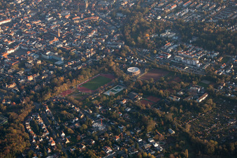 Vue aérienne de Landau du nord-ouest à Landau in der Pfalz dans le département Rhénanie-Palatinat, Allemagne