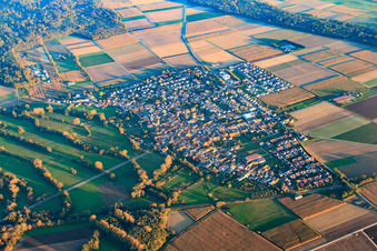 Vue oblique de Vue de la ville depuis le nord-ouest à Steinweiler dans le département Rhénanie-Palatinat, Allemagne