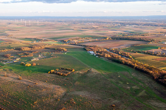 Vue aérienne de Zone de vol à voile de l'aérodrome DJK / Aeroclub Landau-Ebenberg à Landau in der Pfalz dans le département Rhénanie-Palatinat, Allemagne