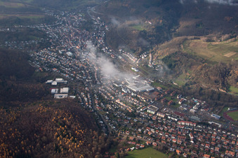 Annweiler am Trifels dans le département Rhénanie-Palatinat, Allemagne du point de vue du drone