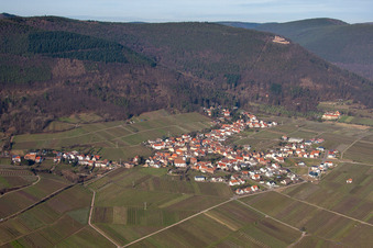 Photographie aérienne de Paysage viticole de la Route des vins du Palatinat à Weyher in der Pfalz à Weyher in der Pfalz dans le département Rhénanie-Palatinat, Allemagne