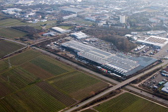 Vue aérienne de Landau Nord, quincaillerie Gillet à Landau in der Pfalz dans le département Rhénanie-Palatinat, Allemagne