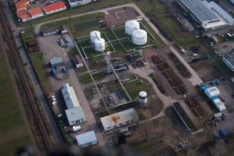 Vue oblique de Landau Nord à Landau in der Pfalz dans le département Rhénanie-Palatinat, Allemagne
