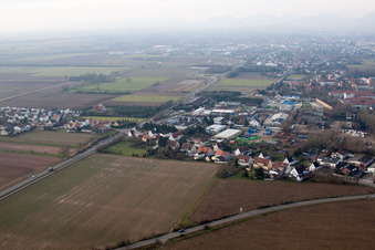 Vue aérienne de Chemin Borheimer à Landau in der Pfalz dans le département Rhénanie-Palatinat, Allemagne