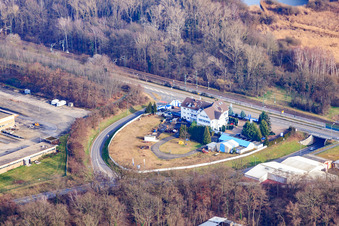 Vue aérienne de Kontrad-Nolte-Straße à le quartier Sondernheim in Germersheim dans le département Rhénanie-Palatinat, Allemagne