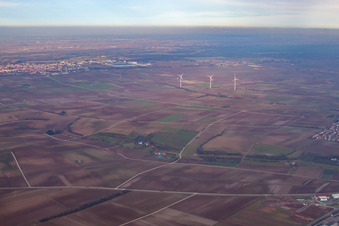 Vue aérienne de Herxheim, Schambachtal à Herxheim bei Landau dans le département Rhénanie-Palatinat, Allemagne