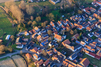 Vue aérienne de Kirchstr à Barbelroth dans le département Rhénanie-Palatinat, Allemagne