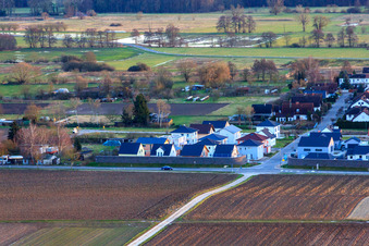 Photographie aérienne de Nouvelle zone de développement à Holderbusch vue du nord à Minfeld dans le département Rhénanie-Palatinat, Allemagne