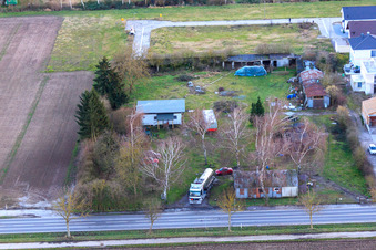 Vue aérienne de Transitaire sur la B427 à Minfeld dans le département Rhénanie-Palatinat, Allemagne