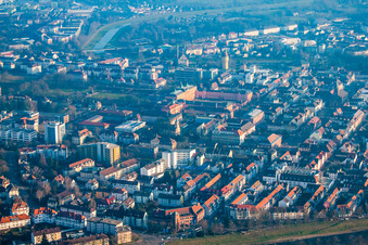 Vue aérienne de De l'ouest à Rastatt dans le département Bade-Wurtemberg, Allemagne