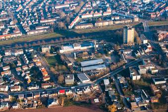 Vue aérienne de Service d'incendie volontaire à Rastatt dans le département Bade-Wurtemberg, Allemagne