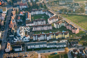 Vue aérienne de Chemin Joseph von Eichendorff à Rastatt dans le département Bade-Wurtemberg, Allemagne