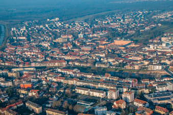 Vue aérienne de Murg Mitte à Rastatt dans le département Bade-Wurtemberg, Allemagne