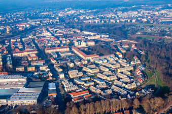 Vue aérienne de Rue Sophie Scholl à Rastatt dans le département Bade-Wurtemberg, Allemagne