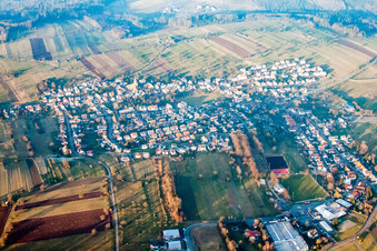 Vue aérienne de Quartier Völkersbach in Malsch dans le département Bade-Wurtemberg, Allemagne