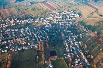 Vue oblique de Quartier Völkersbach in Malsch dans le département Bade-Wurtemberg, Allemagne