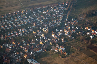 Quartier Schöllbronn in Ettlingen dans le département Bade-Wurtemberg, Allemagne vue du ciel