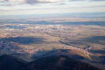 Photographie aérienne de Landau vu de l'ouest à Landau in der Pfalz dans le département Rhénanie-Palatinat, Allemagne