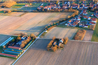 Vue aérienne de Buchenhof à Herxheimweyher dans le département Rhénanie-Palatinat, Allemagne