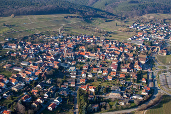 Quartier Schweigen in Schweigen-Rechtenbach dans le département Rhénanie-Palatinat, Allemagne d'en haut