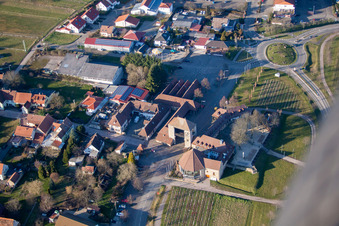 Quartier Schweigen in Schweigen-Rechtenbach dans le département Rhénanie-Palatinat, Allemagne depuis l'avion