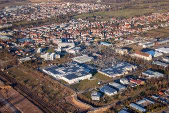Quartier Queichheim in Landau in der Pfalz dans le département Rhénanie-Palatinat, Allemagne vue d'en haut