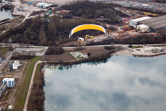 Lauterbourg dans le département Bas Rhin, France depuis l'avion