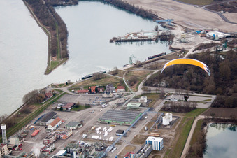 Vue d'oiseau de Lauterbourg dans le département Bas Rhin, France