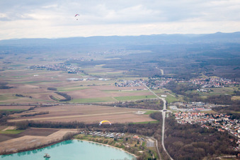 Lauterbourg dans le département Bas Rhin, France du point de vue du drone