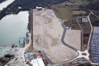 Lauterbourg dans le département Bas Rhin, France vu d'un drone