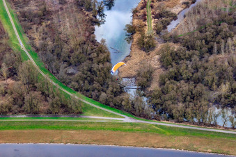 Vue aérienne de Murg et Gäns-Rhin à Steinmauern dans le département Bade-Wurtemberg, Allemagne