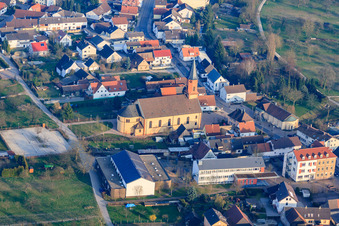 Photographie aérienne de Église catholique de la Croix à Steinmauern dans le département Bade-Wurtemberg, Allemagne