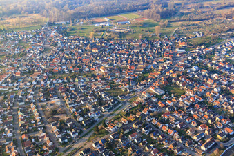Vue aérienne de Rastatter Straße x Malscher Straße à Bietigheim dans le département Bade-Wurtemberg, Allemagne