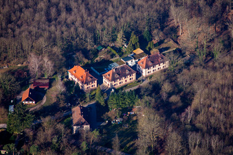 Enregistrement par drone de Scheibenhard dans le département Bas Rhin, France