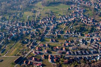 Image drone de Scheibenhard dans le département Bas Rhin, France