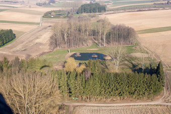 Vue d'oiseau de Siegen dans le département Bas Rhin, France