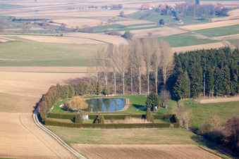 Siegen dans le département Bas Rhin, France du point de vue du drone