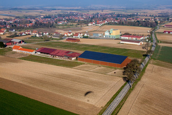 Seebach dans le département Bas Rhin, France d'en haut