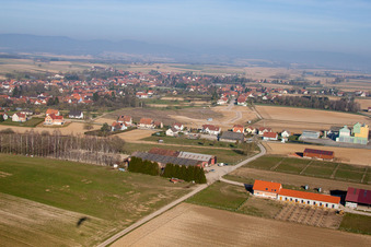 Seebach dans le département Bas Rhin, France hors des airs