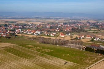 Seebach dans le département Bas Rhin, France vue d'en haut