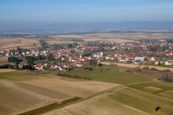 Seebach dans le département Bas Rhin, France vue du ciel