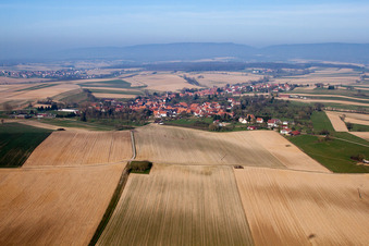 Photographie aérienne de Hunspach dans le département Bas Rhin, France