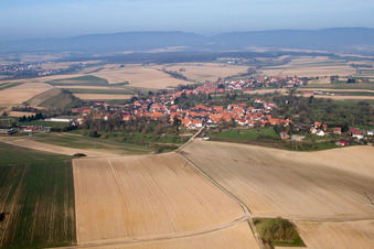 Hunspach dans le département Bas Rhin, France d'en haut