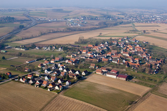 Hermerswiller dans le département Bas Rhin, France d'en haut