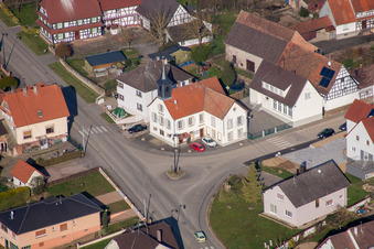 Hermerswiller dans le département Bas Rhin, France depuis l'avion