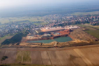 Kuhlendorf dans le département Bas Rhin, France d'en haut